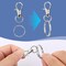 50 PCS in 25 Sets, Metal Swivel Lobster Claw Clasps, Keychain Clip with Large Key Ring, Premium Keychains Clips, Snap Hooks and Sturdy Key Rings, for Key Chain Making Kit,HnoaTovy (Silver)